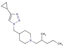 4-[(4-cyclopropyl-1H-1,2,3-triazol-1-yl)methyl]-1-(2-methylpentyl)piperidine