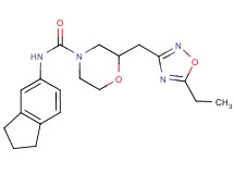 N-(2,3-dihydro-1H-inden-5-yl)-2-[(5-ethyl-1,2,4-oxadiazol-3-yl)methyl]morpholine-4-carboxamide