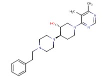 (3R*,4R*)-1-(5,6-dimethyl-4-pyrimidinyl)-4-[4-(2-phenylethyl)-1-piperazinyl]-3-piperidinol