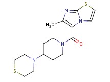 6-methyl-5-[(4-thiomorpholin-4-ylpiperidin-1-yl)carbonyl]imidazo[2,1-b][1,3]thiazole