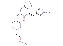 (2E)-N-{[1-(2-methoxyethyl)-4-piperidinyl]methyl}-3-(1-methyl-1H-pyrazol-4-yl)-N-(tetrahydro-2-furanylmethyl)acrylamide
