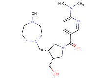 {(3R*,4R*)-1-{[6-(dimethylamino)pyridin-3-yl]carbonyl}-4-[(4-methyl-1,4-diazepan-1-yl)methyl]pyrrolidin-3-yl}methanol