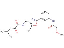 N-[(2-{3-[(methoxyacetyl)amino]phenyl}-5-methyl-1,3-oxazol-4-yl)methyl]-4-methyl-2-oxopentanamide