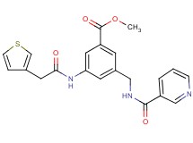 methyl 3-{[(3-pyridinylcarbonyl)amino]methyl}-5-[(3-thienylacetyl)amino]benzoate