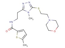 5-methyl-N-[2-(4-methyl-5-{[2-(4-morpholinyl)ethyl]thio}-4H-1,2,4-triazol-3-yl)ethyl]-2-thiophenecarboxamide