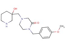 4-[(3-hydroxypiperidin-3-yl)methyl]-1-(4-methoxybenzyl)piperazin-2-one