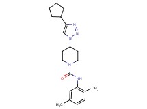 4-(4-cyclopentyl-1H-1,2,3-triazol-1-yl)-N-(2,5-dimethylphenyl)piperidine-1-carboxamide