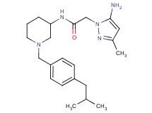 2-(5-amino-3-methyl-1H-pyrazol-1-yl)-N-[1-(4-isobutylbenzyl)-3-piperidinyl]acetamide