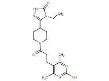 4-ethyl-5-{1-[3-(2-hydroxy-4,6-dimethylpyrimidin-5-yl)propanoyl]piperidin-4-yl}-2,4-dihydro-3H-1,2,4-triazol-3-one