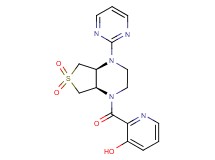 2-{[(4aS*,7aR*)-6,6-dioxido-4-pyrimidin-2-ylhexahydrothieno[3,4-b]pyrazin-1(2H)-yl]carbonyl}pyridin-3-ol
