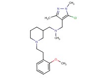 1-(5-chloro-1,3-dimethyl-1H-pyrazol-4-yl)-N-({1-[2-(2-methoxyphenyl)ethyl]-3-piperidinyl}methyl)-N-methylmethanamine