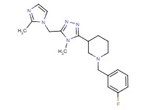 1-(3-fluorobenzyl)-3-{4-methyl-5-[(2-methyl-1H-imidazol-1-yl)methyl]-4H-1,2,4-triazol-3-yl}piperidine