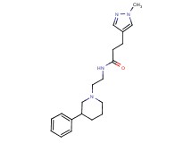 3-(1-methyl-1H-pyrazol-4-yl)-N-[2-(3-phenylpiperidin-1-yl)ethyl]propanamide