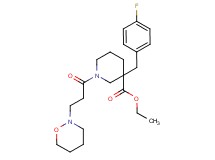 ethyl 3-(4-fluorobenzyl)-1-[3-(1,2-oxazinan-2-yl)propanoyl]-3-piperidinecarboxylate