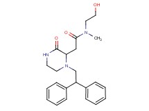 2-[1-(2,2-diphenylethyl)-3-oxo-2-piperazinyl]-N-(2-hydroxyethyl)-N-methylacetamide