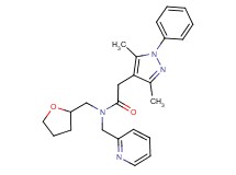 2-(3,5-dimethyl-1-phenyl-1H-pyrazol-4-yl)-N-(2-pyridinylmethyl)-N-(tetrahydro-2-furanylmethyl)acetamide