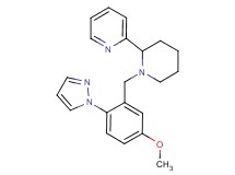 2-{1-[5-methoxy-2-(1H-pyrazol-1-yl)benzyl]-2-piperidinyl}pyridine