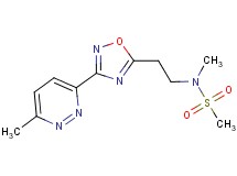 N-methyl-N-{2-[3-(6-methyl-3-pyridazinyl)-1,2,4-oxadiazol-5-yl]ethyl}methanesulfonamide