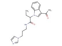 2-(3-acetyl-1H-indol-1-yl)-N-[3-(1H-imidazol-1-yl)propyl]butanamide