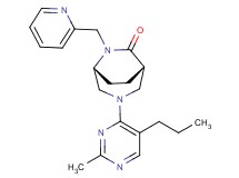 (1S*,5R*)-3-(2-methyl-5-propyl-4-pyrimidinyl)-6-(2-pyridinylmethyl)-3,6-diazabicyclo[3.2.2]nonan-7-one