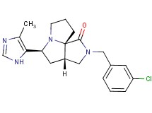 (3aS*,5S*,9aS*)-2-(3-chlorobenzyl)-5-(4-methyl-1H-imidazol-5-yl)hexahydro-7H-pyrrolo[3,4-g]pyrrolizin-1(2H)-one