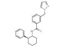 N-[(1R*,2S*)-2-phenylcyclohexyl]-3-(1H-pyrazol-1-ylmethyl)benzamide