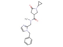 N-[(1-benzyl-1H-imidazol-2-yl)methyl]-1-cyclopropyl-N-methyl-5-oxo-3-pyrrolidinecarboxamide