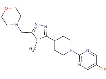 4-({5-[1-(5-fluoropyrimidin-2-yl)piperidin-4-yl]-4-methyl-4H-1,2,4-triazol-3-yl}methyl)morpholine