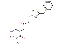 N-[(2-benzyl-1,3-thiazol-4-yl)methyl]-2-(3-methyl-2,4-dioxo-1,2,3,4-tetrahydropyrimidin-5-yl)acetamide