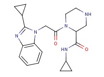 N-cyclopropyl-1-[(2-cyclopropyl-1H-benzimidazol-1-yl)acetyl]-2-piperazinecarboxamide