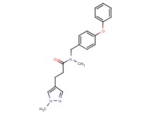 N-methyl-3-(1-methyl-1H-pyrazol-4-yl)-N-(4-phenoxybenzyl)propanamide