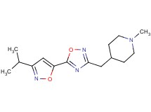 4-{[5-(3-isopropyl-5-isoxazolyl)-1,2,4-oxadiazol-3-yl]methyl}-1-methylpiperidine
