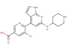 5-chloro-6-[6-(piperidin-4-ylamino)-1H-pyrrolo[2,3-b]pyridin-4-yl]nicotinic acid