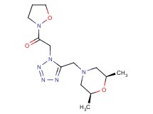 (2R*,6S*)-4-({1-[2-(2-isoxazolidinyl)-2-oxoethyl]-1H-tetrazol-5-yl}methyl)-2,6-dimethylmorpholine