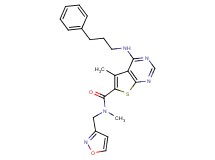 N-(3-isoxazolylmethyl)-N,5-dimethyl-4-[(3-phenylpropyl)amino]thieno[2,3-d]pyrimidine-6-carboxamide