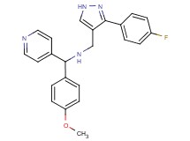 N-{[3-(4-fluorophenyl)-1H-pyrazol-4-yl]methyl}-1-(4-methoxyphenyl)-1-pyridin-4-ylmethanamine