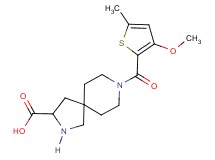 8-[(3-methoxy-5-methyl-2-thienyl)carbonyl]-2,8-diazaspiro[4.5]decane-3-carboxylic acid