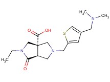 (3aS*,6aS*)-5-({4-[(dimethylamino)methyl]-2-thienyl}methyl)-2-ethyl-1-oxohexahydropyrrolo[3,4-c]pyrrole-3a(1H)-carboxylic acid
