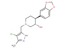 (3S*,4S*)-4-(1,3-benzodioxol-5-yl)-1-[(4-chloro-3-methyl-1H-pyrazol-5-yl)methyl]piperidin-3-ol