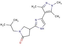 1-isobutyl-4-[4-(1,3,5-trimethyl-1H-pyrazol-4-yl)-1H-imidazol-2-yl]-2-pyrrolidinone