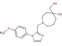 4-(hydroxymethyl)-1-{[1-(4-methoxyphenyl)-1H-imidazol-2-yl]methyl}-4-azepanol