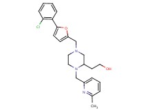 2-{4-{[5-(2-chlorophenyl)-2-furyl]methyl}-1-[(6-methyl-2-pyridinyl)methyl]-2-piperazinyl}ethanol