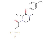 3-methyl-1-(3-methylbenzyl)-4-(4,4,4-trifluorobutanoyl)piperazin-2-one