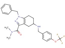 1-benzyl-N,N-dimethyl-5-{[4-(trifluoromethoxy)benzyl]amino}-4,5,6,7-tetrahydro-1H-indazole-3-carboxamide