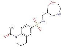 1-acetyl-N-(1,4-oxazepan-6-ylmethyl)-1,2,3,4-tetrahydro-6-quinolinesulfonamide hydrochloride