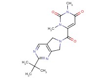 6-[(2-tert-butyl-5,7-dihydro-6H-pyrrolo[3,4-d]pyrimidin-6-yl)carbonyl]-1,3-dimethylpyrimidine-2,4(1H,3H)-dione