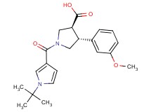 (3S*,4R*)-1-[(1-tert-butyl-1H-pyrrol-3-yl)carbonyl]-4-(3-methoxyphenyl)pyrrolidine-3-carboxylic acid