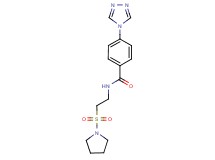 N-[2-(pyrrolidin-1-ylsulfonyl)ethyl]-4-(4H-1,2,4-triazol-4-yl)benzamide