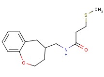 3-(methylthio)-N-(2,3,4,5-tetrahydro-1-benzoxepin-4-ylmethyl)propanamide
