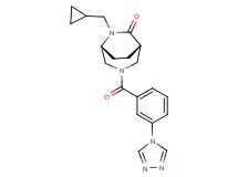 (1S*,5R*)-6-(cyclopropylmethyl)-3-[3-(4H-1,2,4-triazol-4-yl)benzoyl]-3,6-diazabicyclo[3.2.2]nonan-7-one